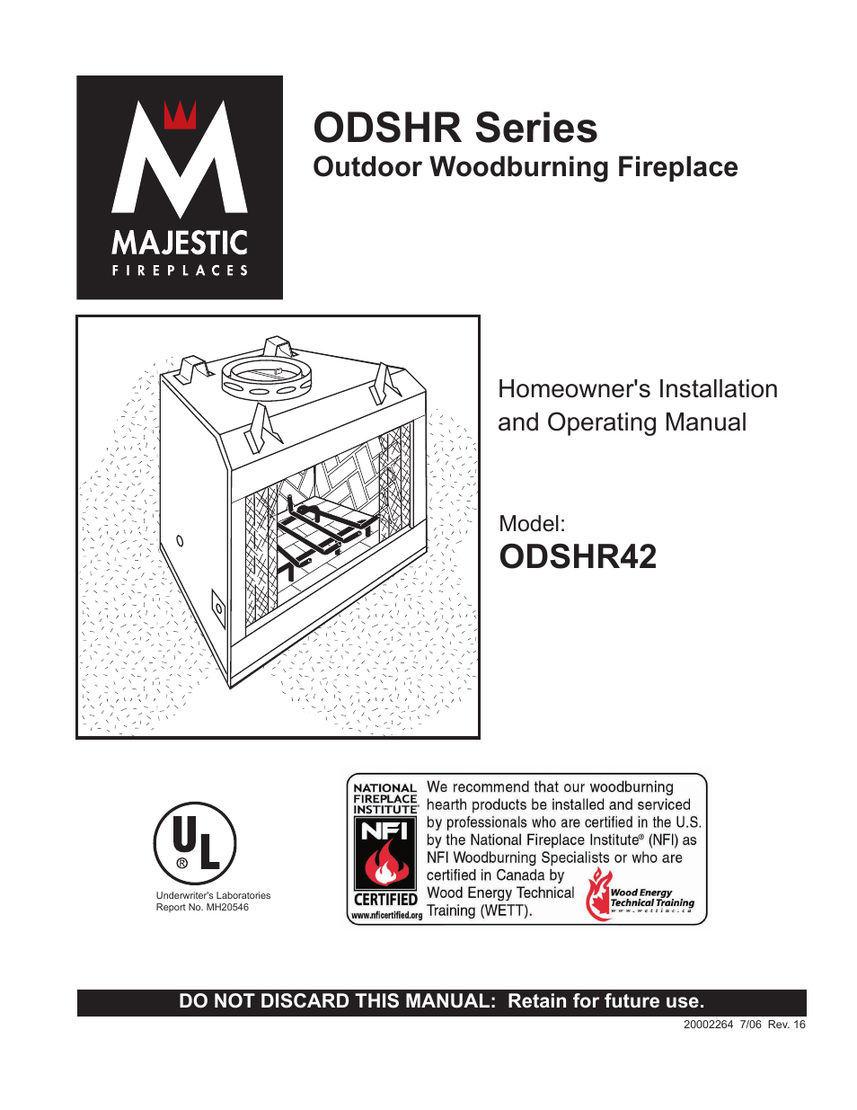 Vermont Casting ODSHR42 User Manual | 24 pages