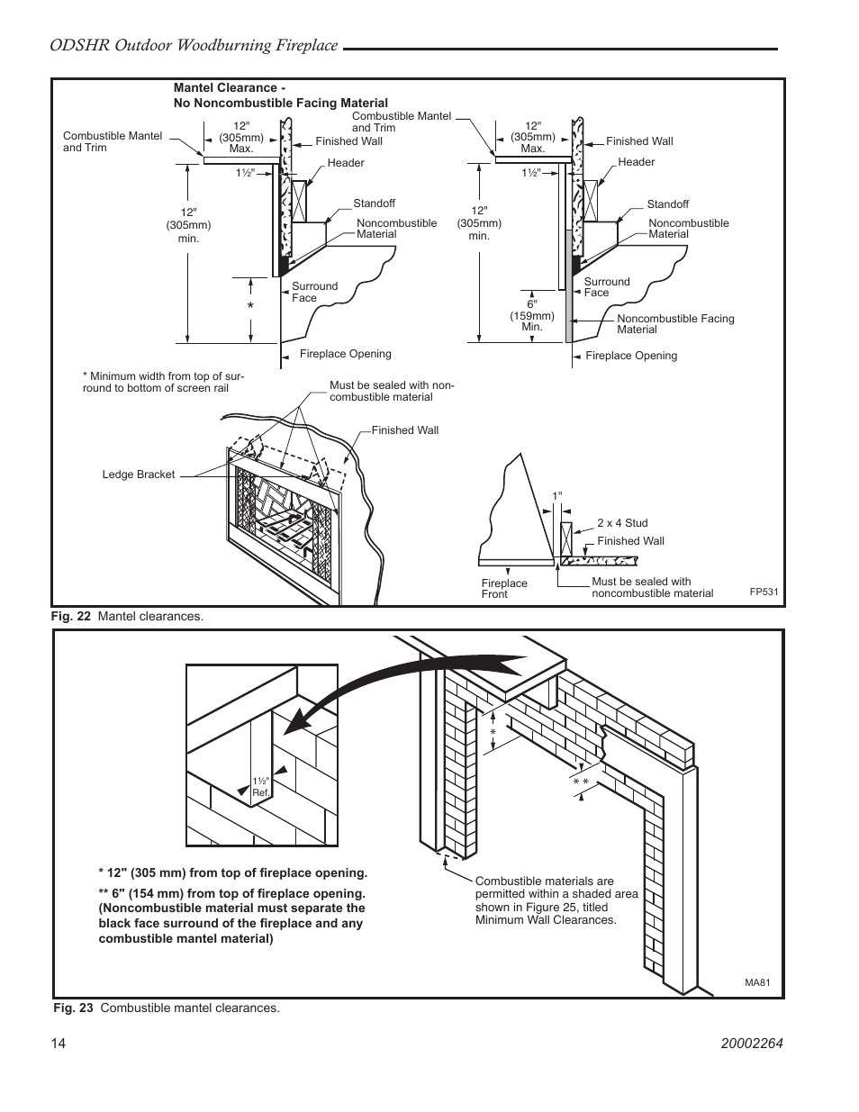 Odshr outdoor woodburning fireplace | Vermont Casting ODSHR42 User Manual | Page 14 / 24
