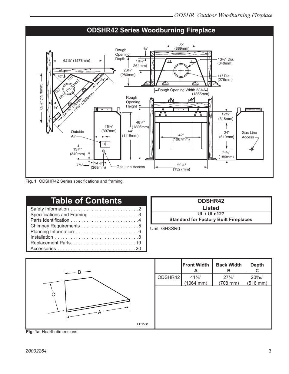 Vermont Casting ODSHR42 User Manual | Page 3 / 24