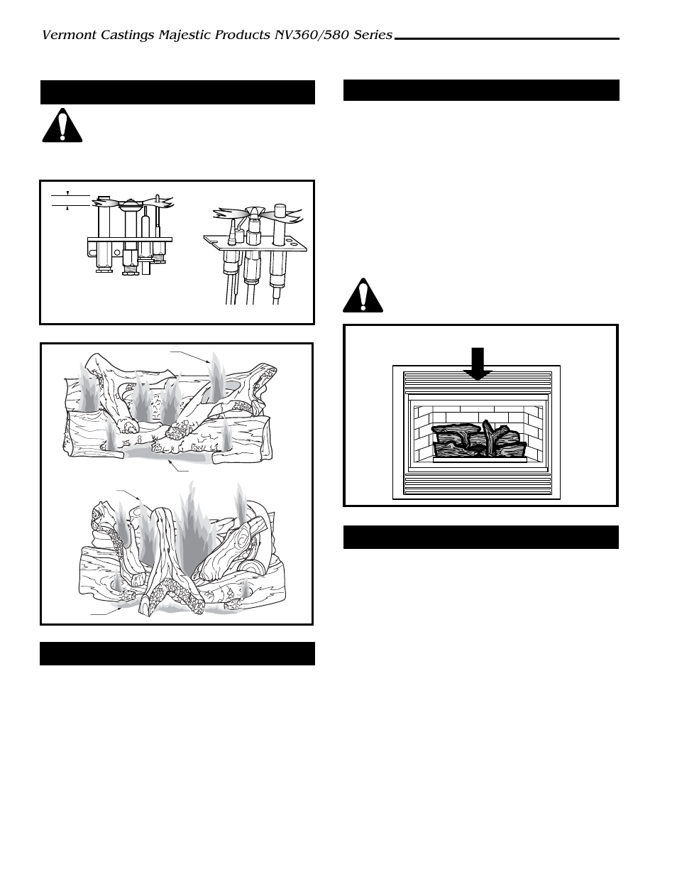 First firing, Inspecting the venting system, Flame characteristics | Test chimney draw | Vermont Casting NV360 User Manual | Page 12 / 24