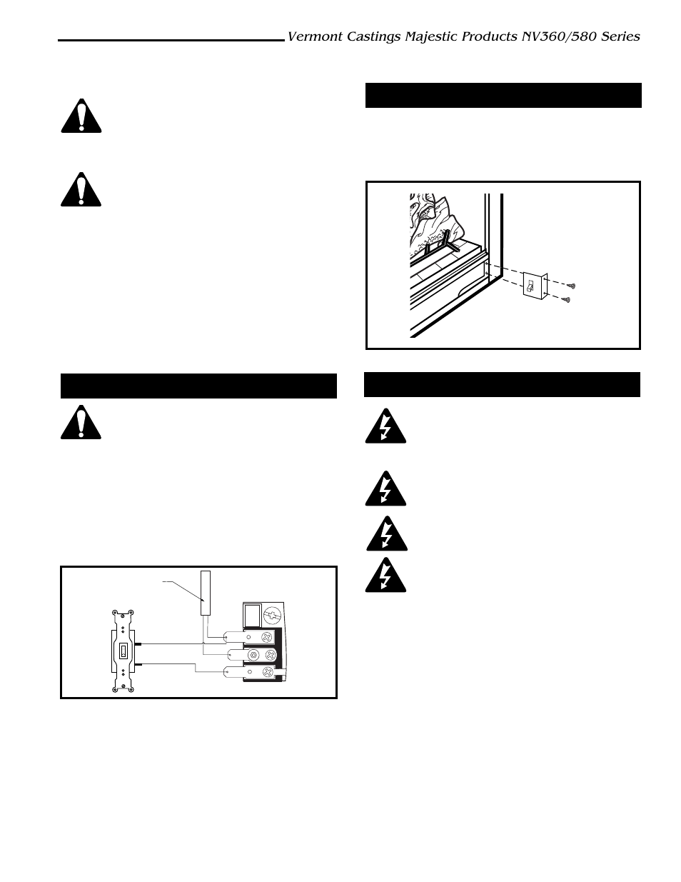 Eb-1 electrical box, Remote switch installation, Alternate switch location | Vermont Casting NV360 User Manual | Page 7 / 24