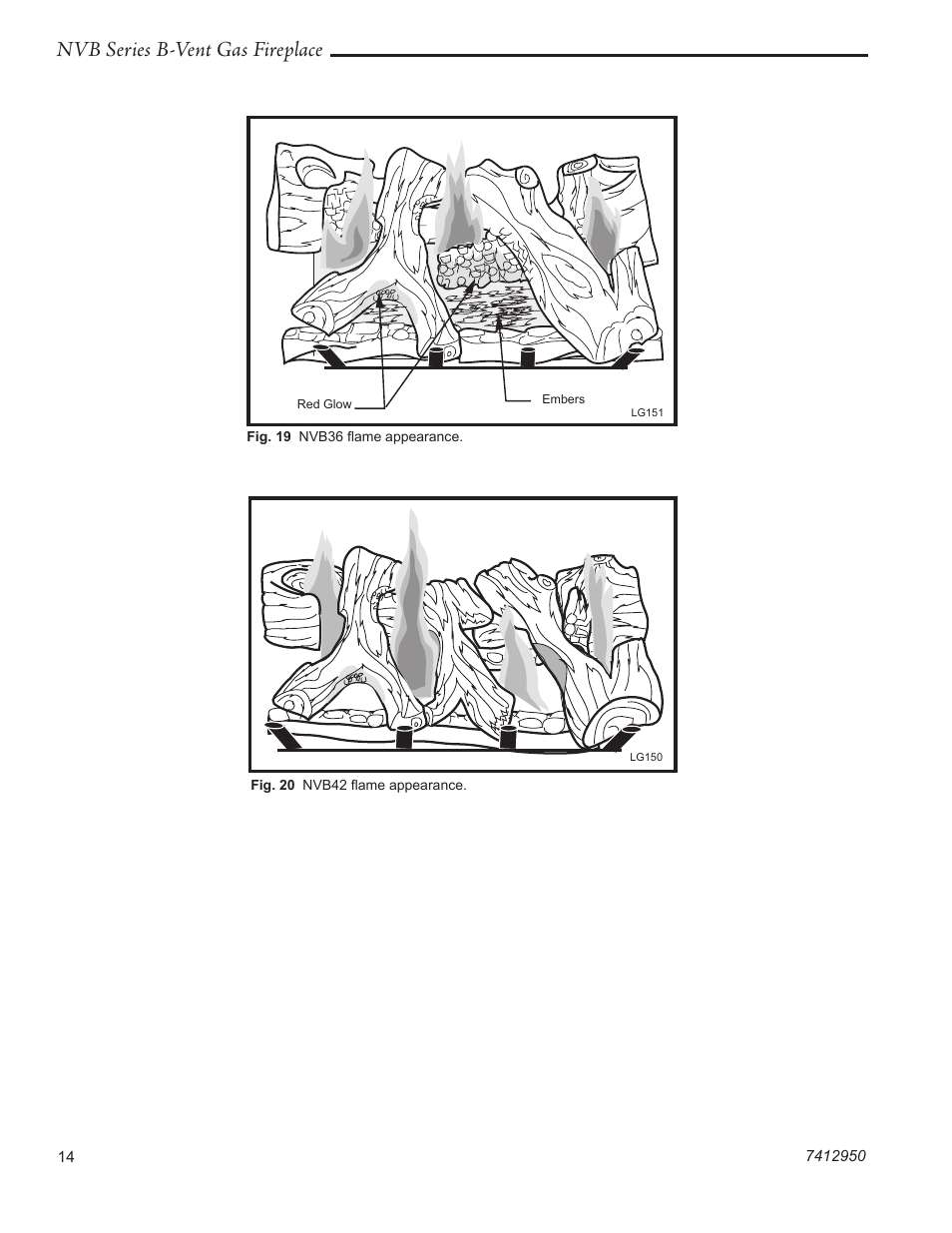Nvb series b-vent gas fireplace | Vermont Casting NVBR36 User Manual | Page 14 / 24