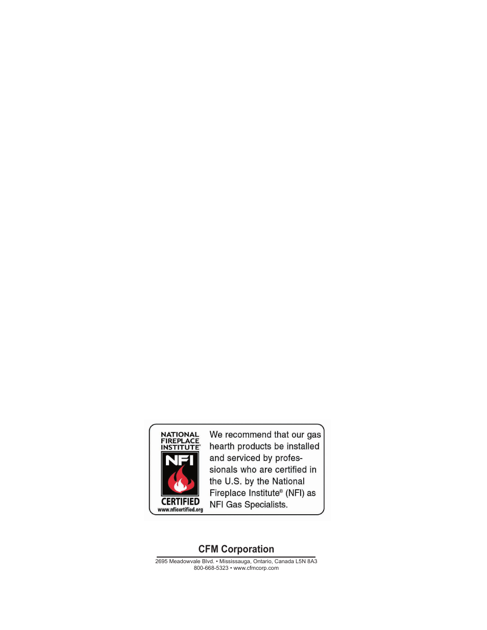 Cfm corporation | Vermont Casting NVBR36 User Manual | Page 24 / 24