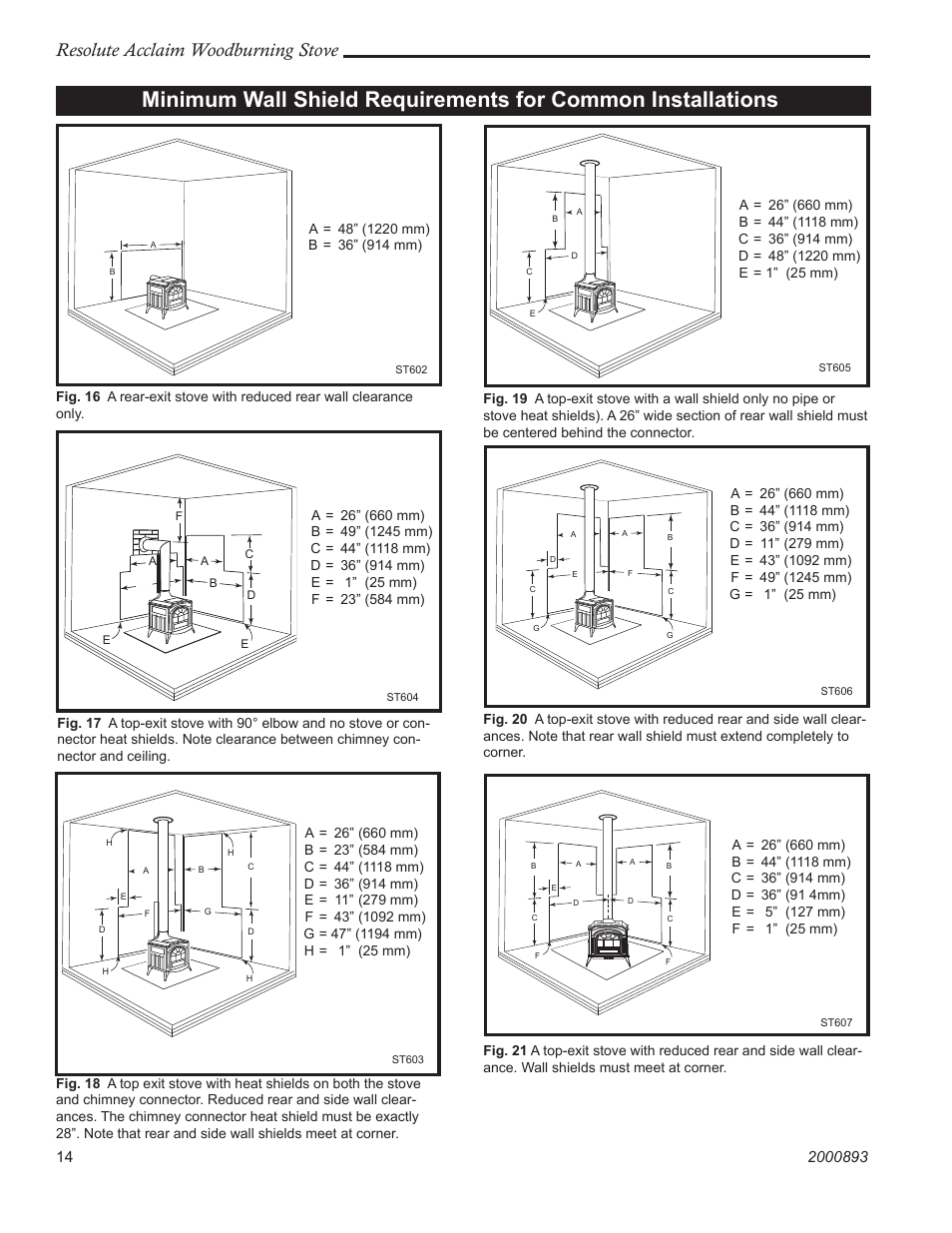 Resolute acclaim woodburning stove | Vermont Casting 2490 User Manual | Page 14 / 32