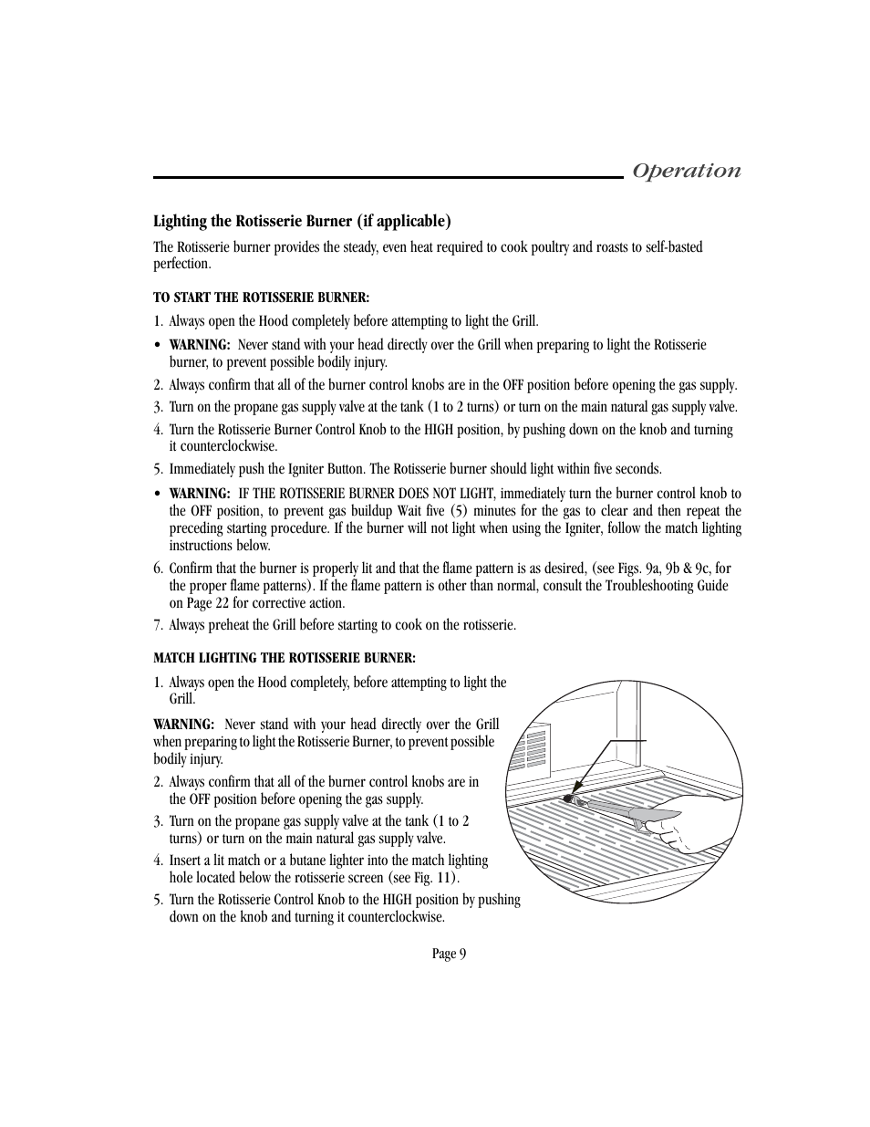 Operation | Vermont Casting VM750 User Manual | Page 15 / 30