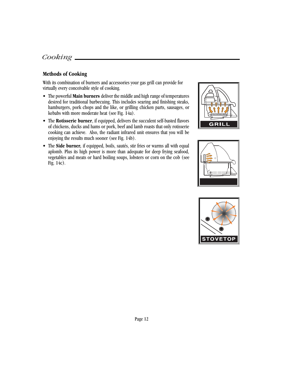 Cooking | Vermont Casting VM750 User Manual | Page 18 / 30