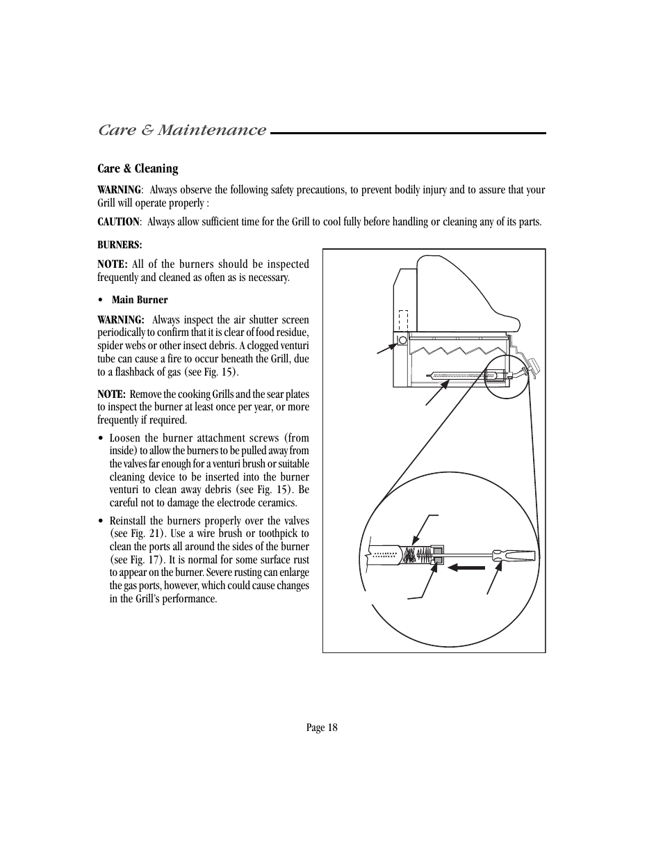 Care & maintenance, Care & cleaning | Vermont Casting VM750 User Manual | Page 24 / 30