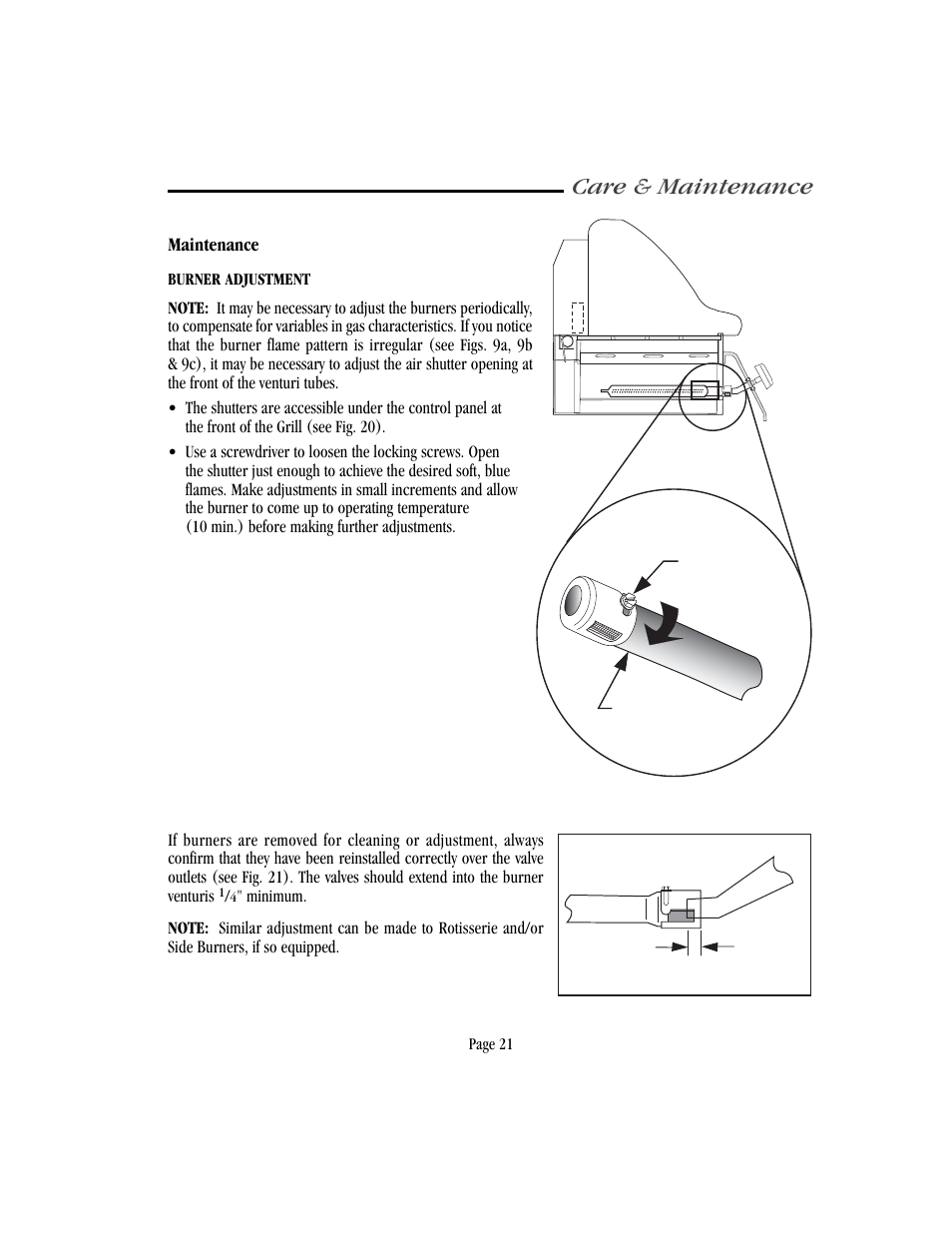 Care & maintenance, Maintenance | Vermont Casting VM750 User Manual | Page 27 / 30