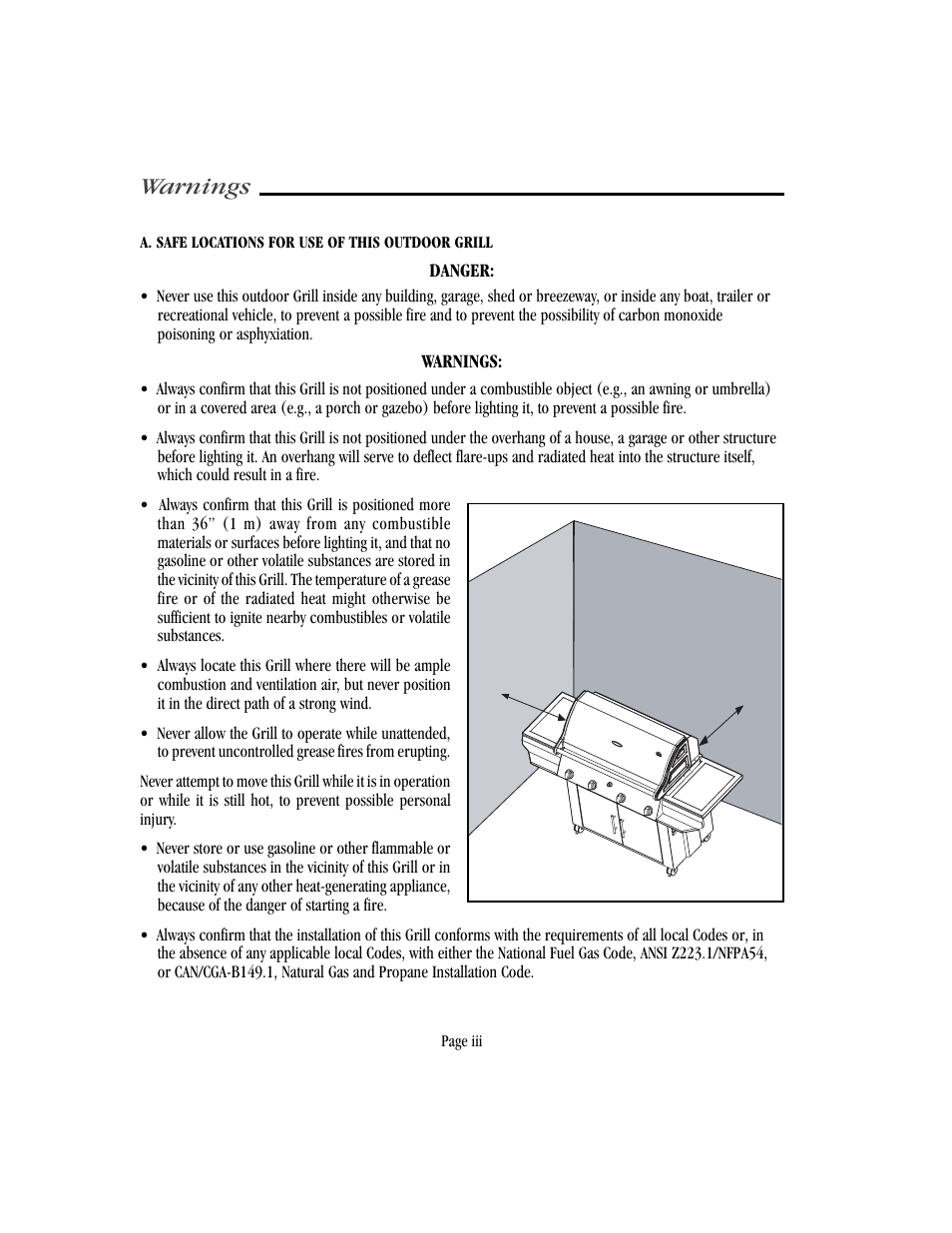 Warnings | Vermont Casting VM750 User Manual | Page 4 / 30
