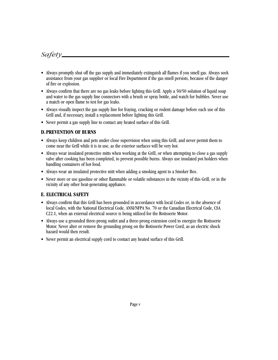 Safety | Vermont Casting VM750 User Manual | Page 6 / 30