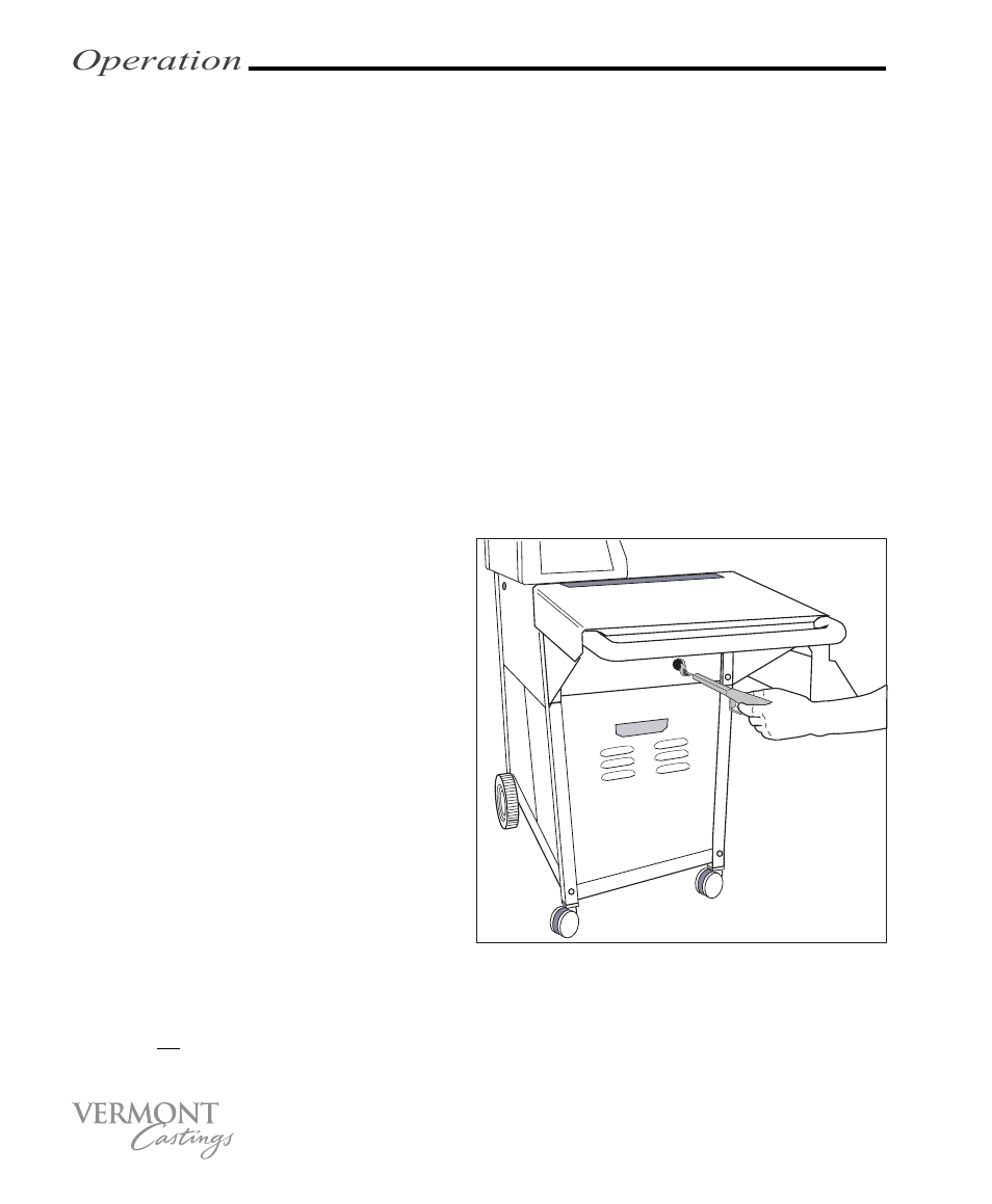 Operation, Turning the burners off | Vermont Casting VC100 User Manual | Page 14 / 36