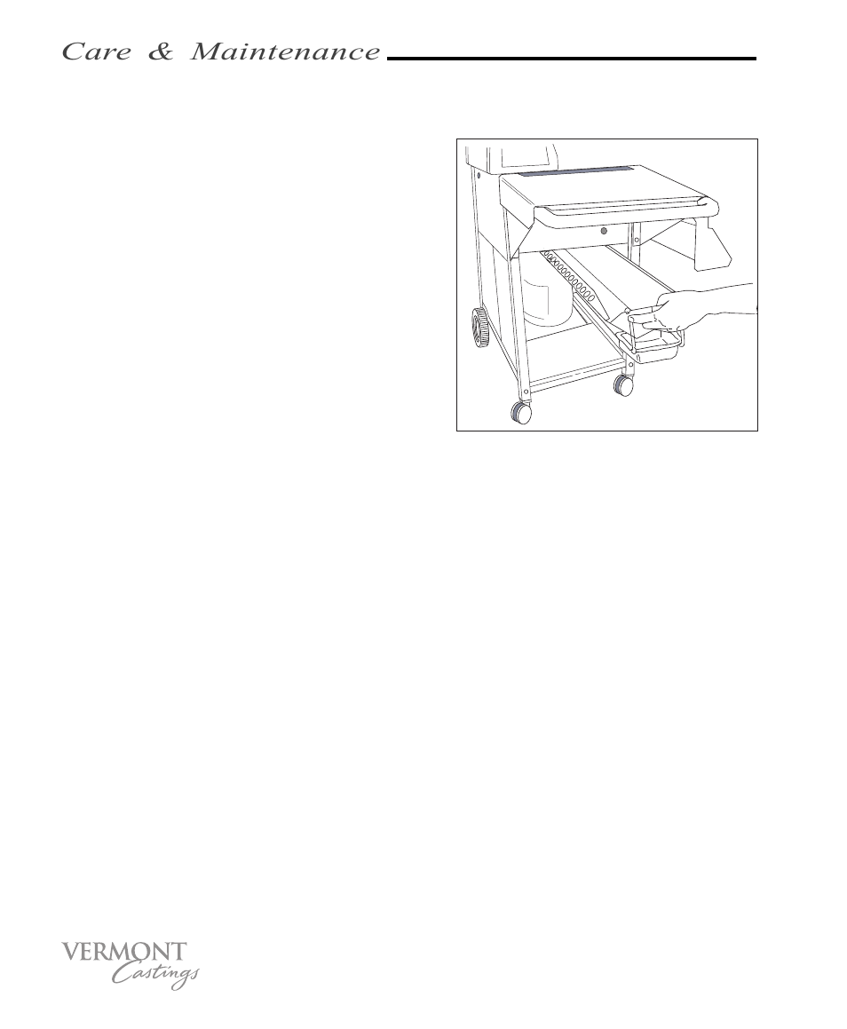 Care & maintenance, Drip tray | Vermont Casting VC100 User Manual | Page 28 / 36