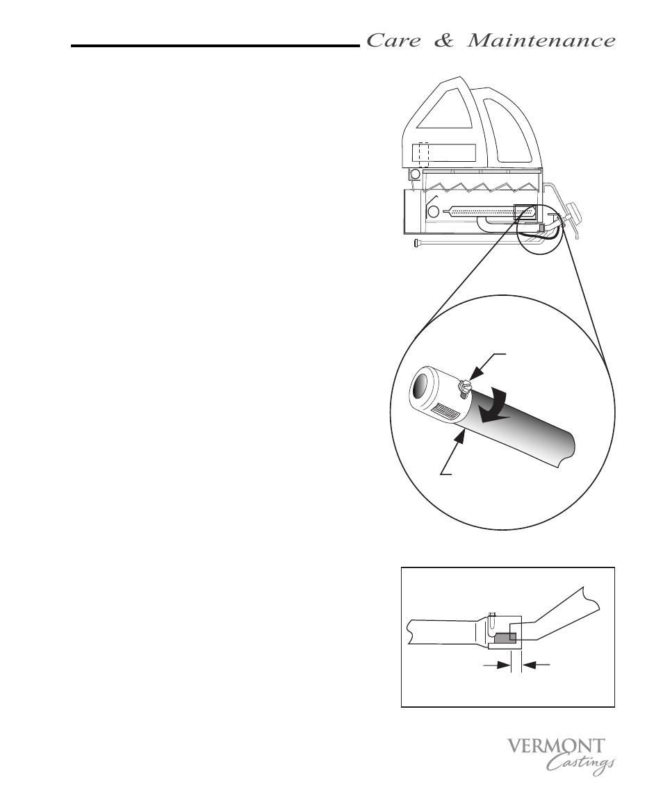 Care & maintenance, Maintenance burner adjustment | Vermont Casting VC100 User Manual | Page 29 / 36