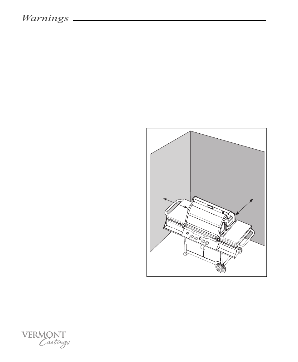 Warnings | Vermont Casting VC100 User Manual | Page 4 / 36