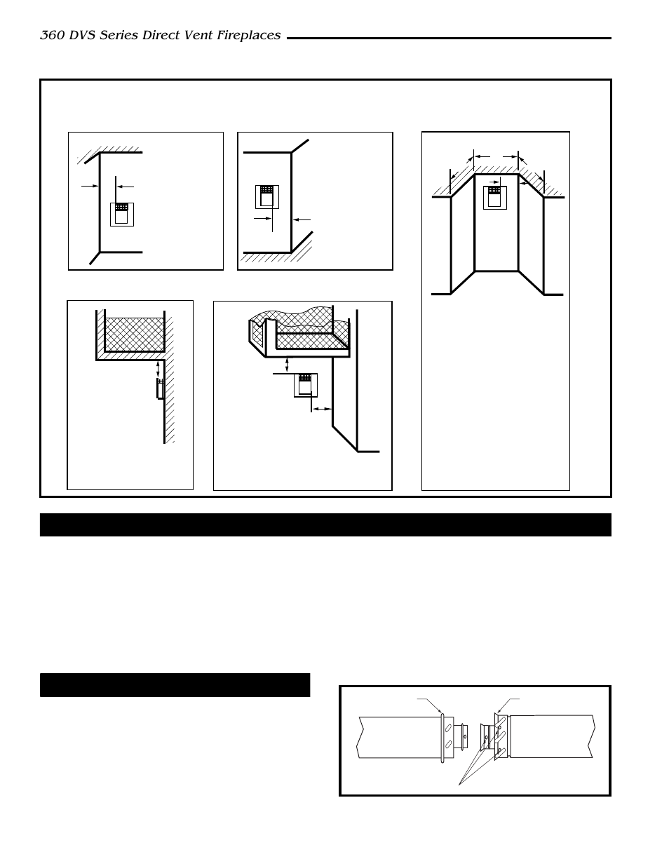 360 dvs series direct vent fireplaces, Termination clearances, General information assembling vent pipes | Twist lock pipes | Vermont Casting 360DVSL User Manual | Page 14 / 40