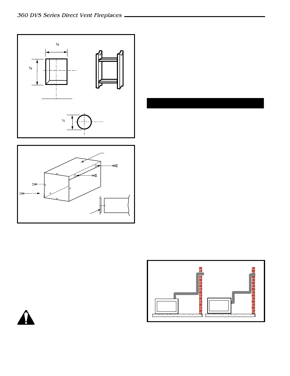 360 dvs series direct vent fireplaces, Vertical sidewall application | Vermont Casting 360DVSL User Manual | Page 16 / 40