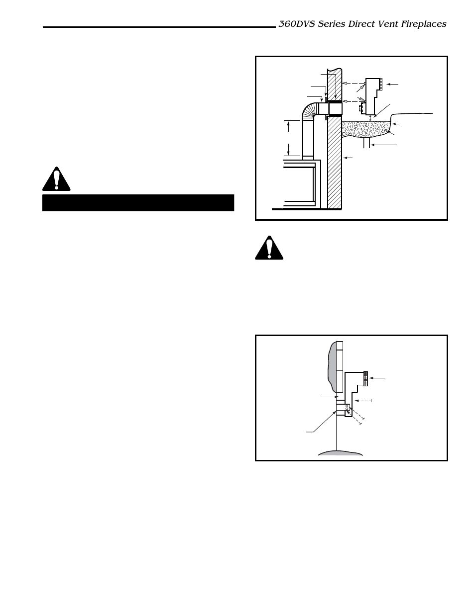 360dvs series direct vent fireplaces, Below grade installation | Vermont Casting 360DVSL User Manual | Page 19 / 40