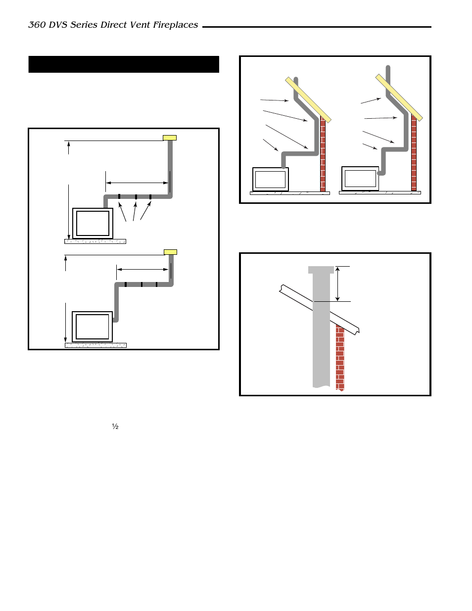 360 dvs series direct vent fireplaces, Vertical through-the-roof application | Vermont Casting 360DVSL User Manual | Page 20 / 40