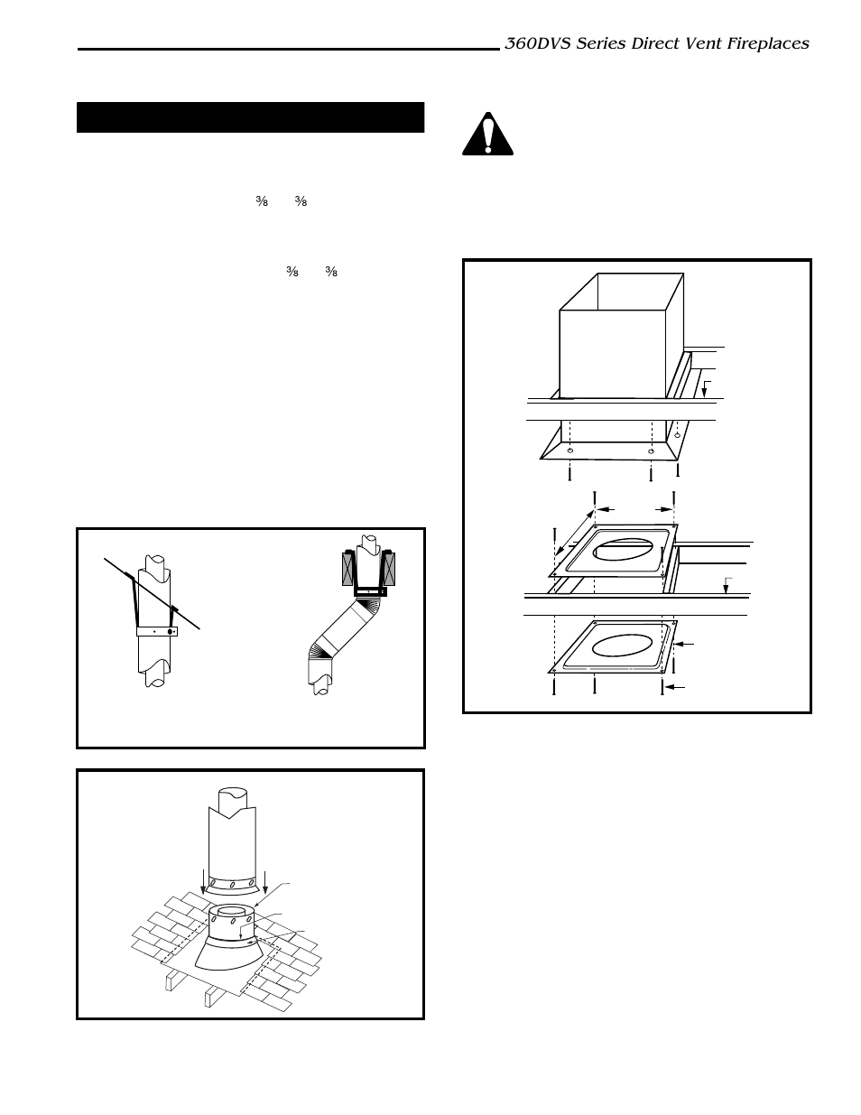 360dvs series direct vent fireplaces, Vertical through-the-roof installation | Vermont Casting 360DVSL User Manual | Page 21 / 40