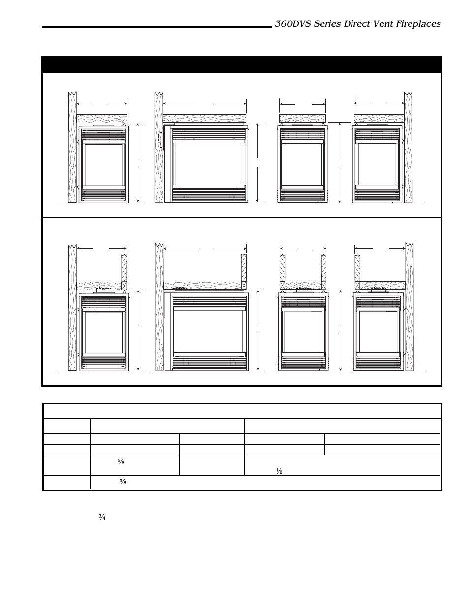 360dvs series direct vent fireplaces, Framing dimensions | Vermont Casting 360DVSL User Manual | Page 7 / 40