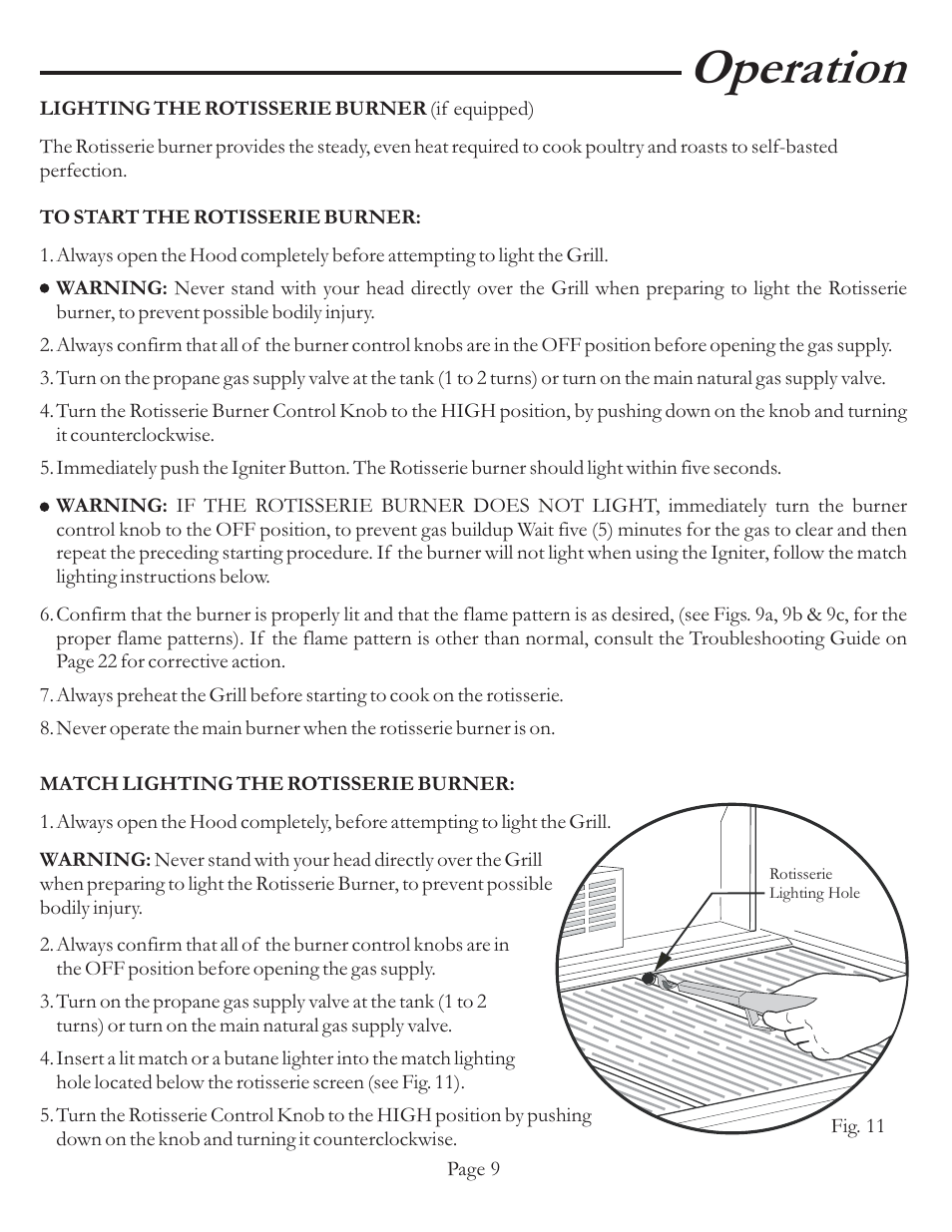 Operation | Vermont Casting VCS5037 User Manual | Page 14 / 27