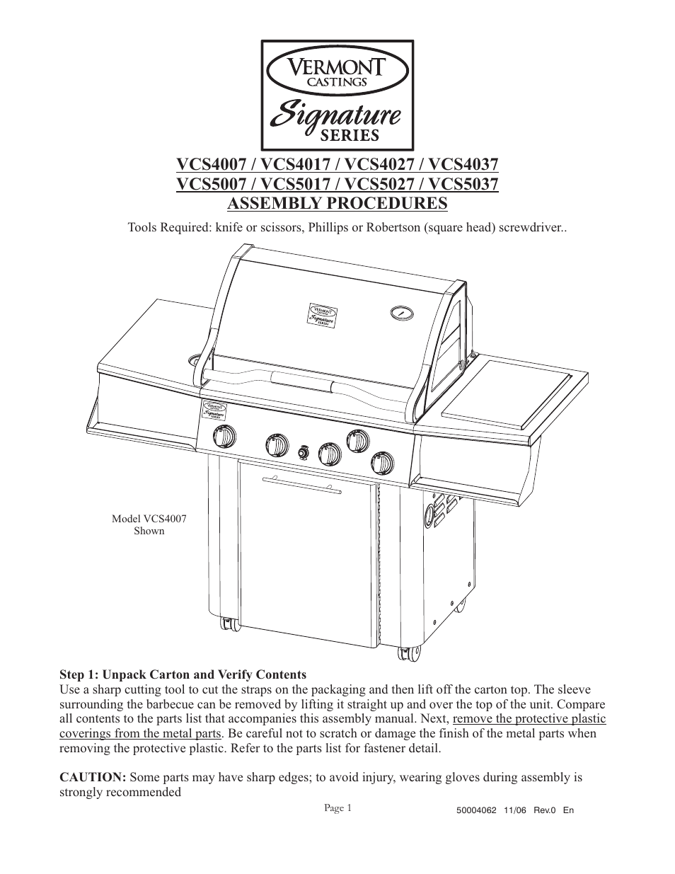 Vermont Casting VCS5037 User Manual | Page 19 / 27