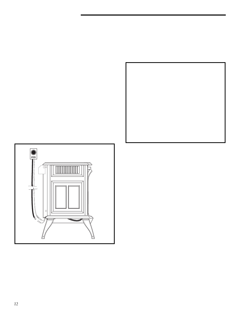 Connect the gas line, Thermostat connection, Vermont castings radiance | Vermont Casting RUVS40 User Manual | Page 12 / 24