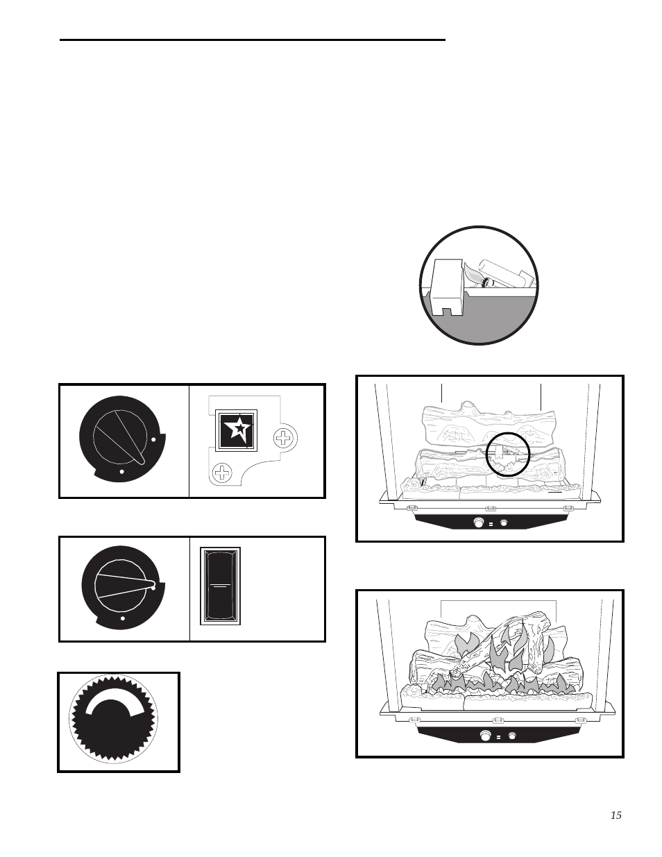 Operation, Your first fire, Pilot and burner inspection | T'stat off on, Vermont castings radiance | Vermont Casting RUVS40 User Manual | Page 15 / 24