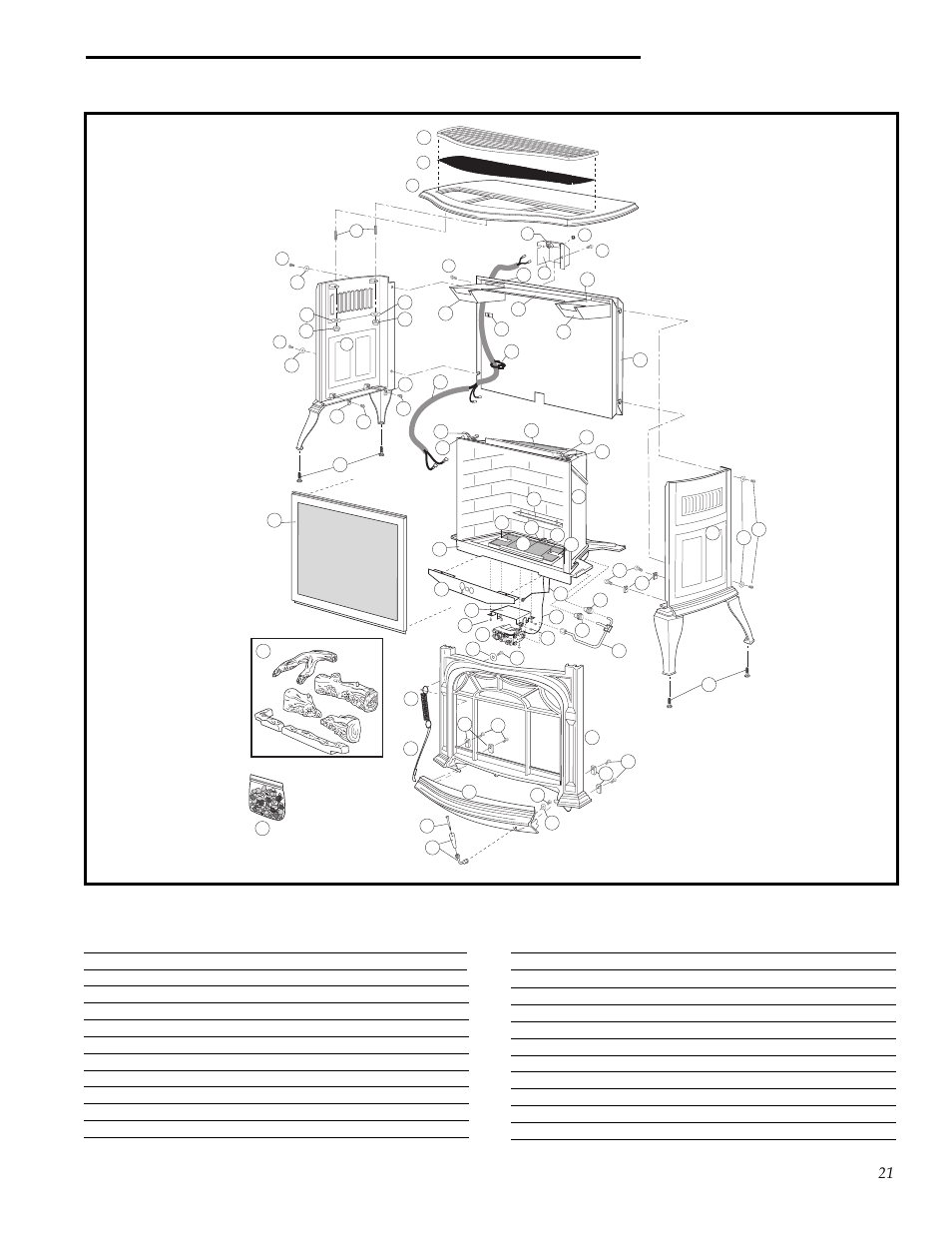 Radiance vent free gas heater ruvs40, Vermont castings radiance | Vermont Casting RUVS40 User Manual | Page 21 / 24