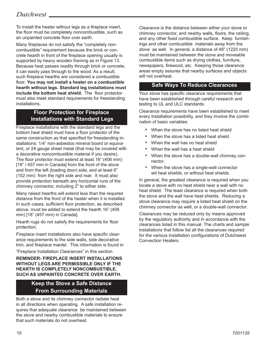 Dutchwest | Vermont Casting DutchWest 2462 User Manual | Page 10 / 32