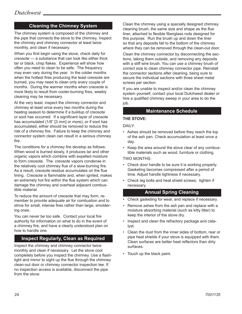 Dutchwest | Vermont Casting DutchWest 2462 User Manual | Page 24 / 32