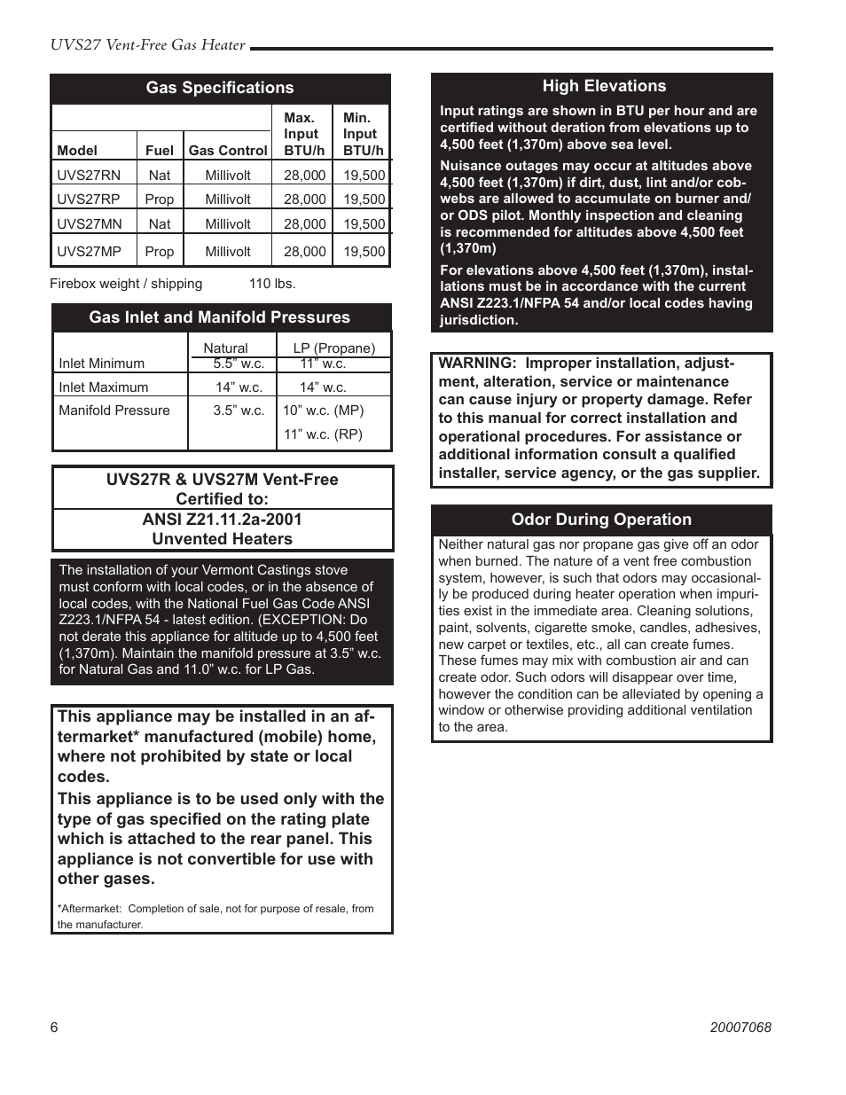 Vermont Casting 4030 - 4036 User Manual | Page 6 / 28