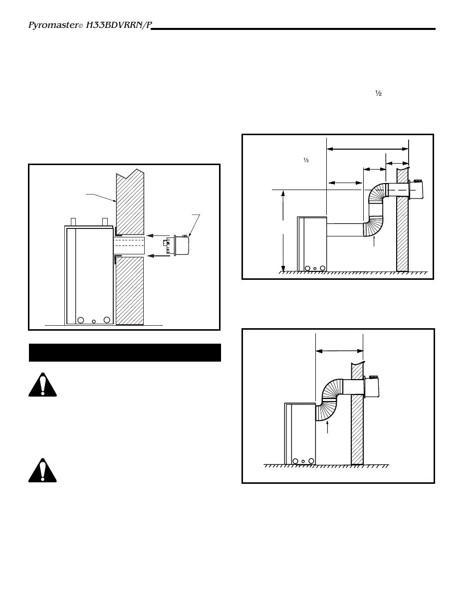 Pyromaster, H33bdvrrn/p, Vertical sidewall applications | Vermont Casting H33BDVRRN User Manual | Page 12 / 32