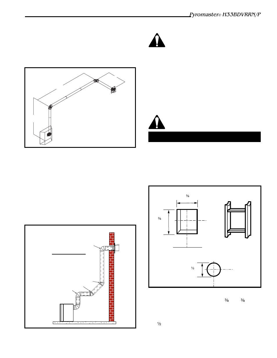 Pyromaster, H33bdvrrn/p, Vertical sidewall installations | Vermont Casting H33BDVRRN User Manual | Page 13 / 32