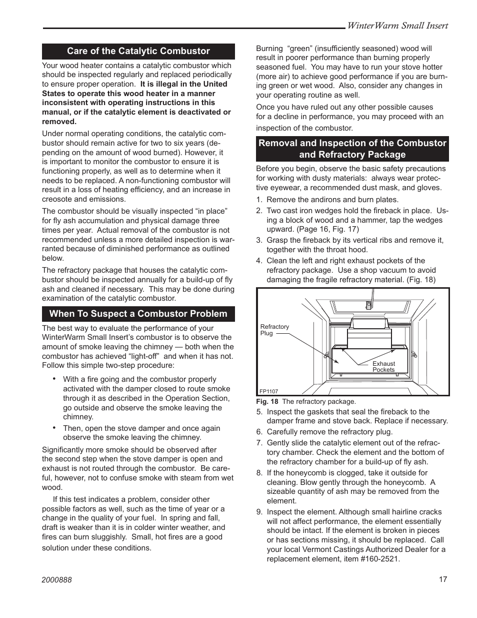 Vermont Casting 2080 User Manual | Page 17 / 24