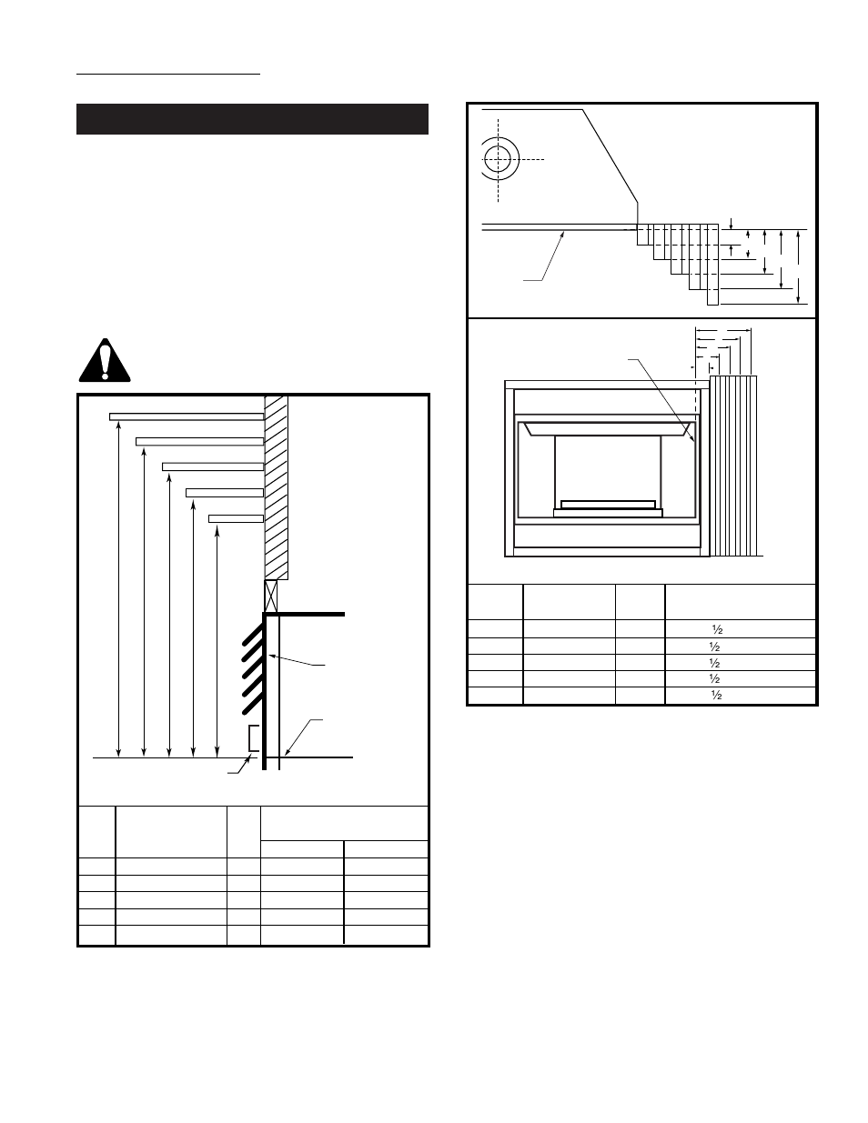 Mantels, Mantel chart | Vermont Casting DEFD36 User Manual | Page 5 / 16