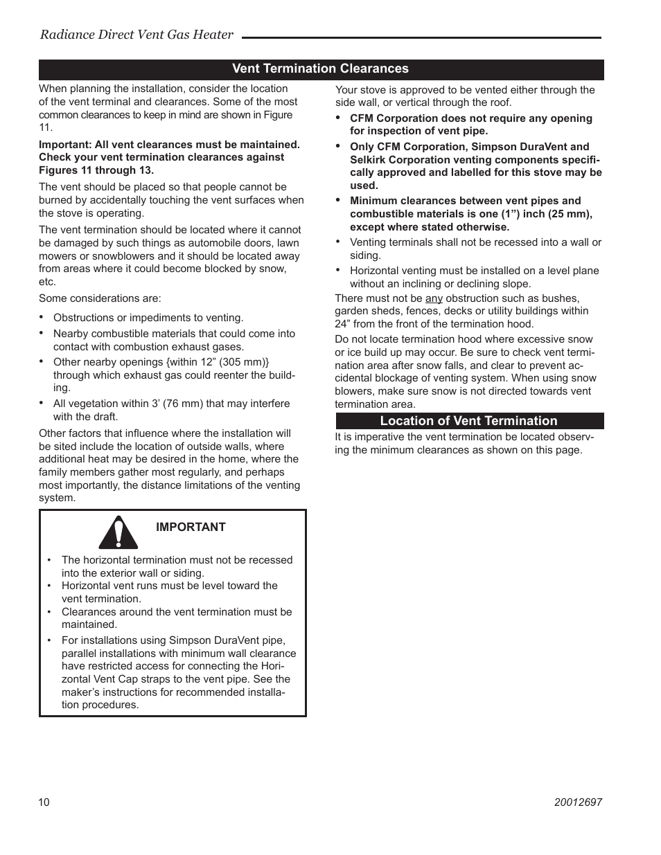Vermont Casting RADVTCB User Manual | Page 10 / 52