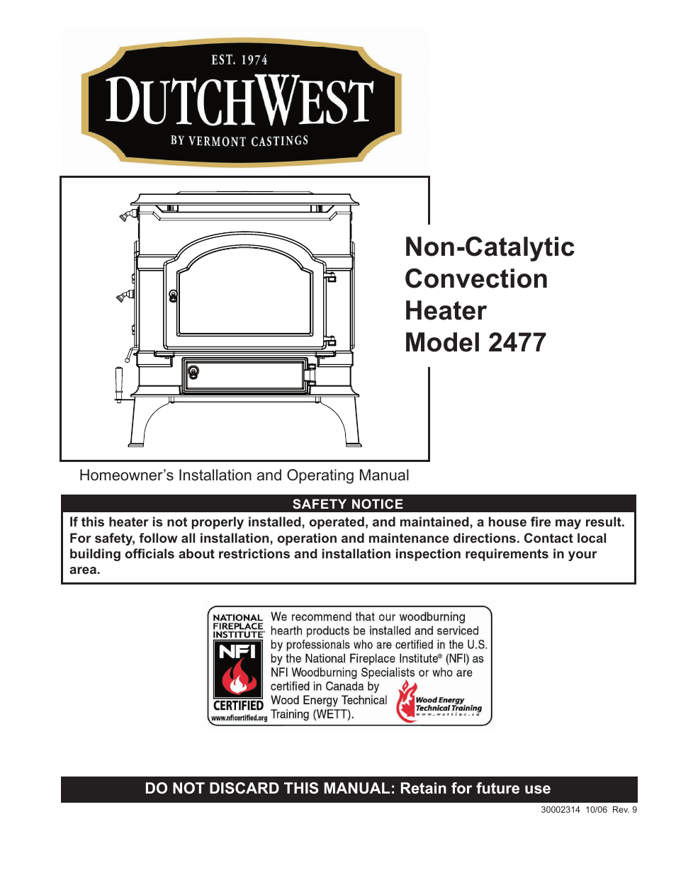 Vermont Casting 2477 User Manual | 32 pages
