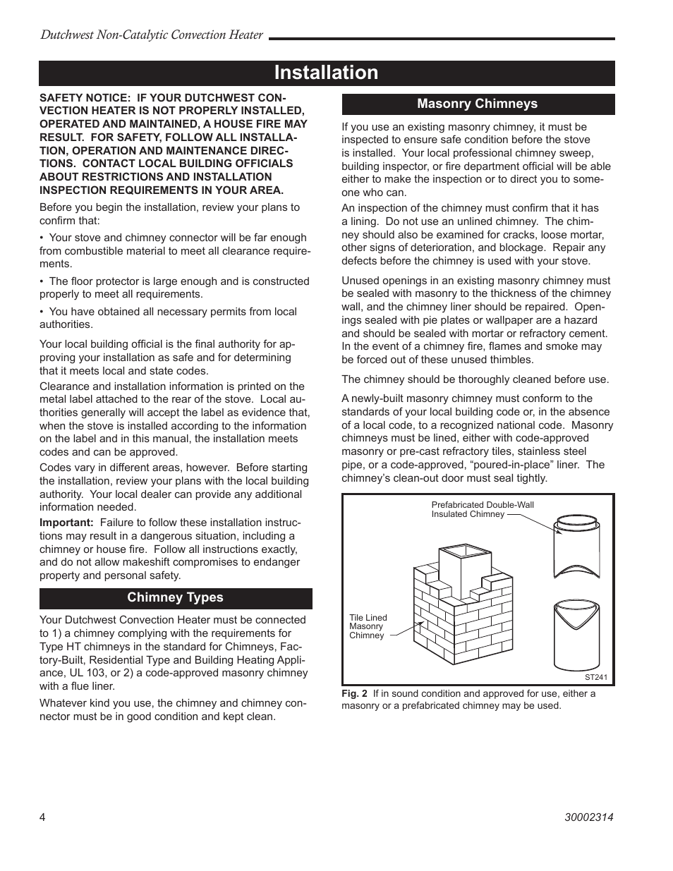 Installation | Vermont Casting 2477 User Manual | Page 4 / 32