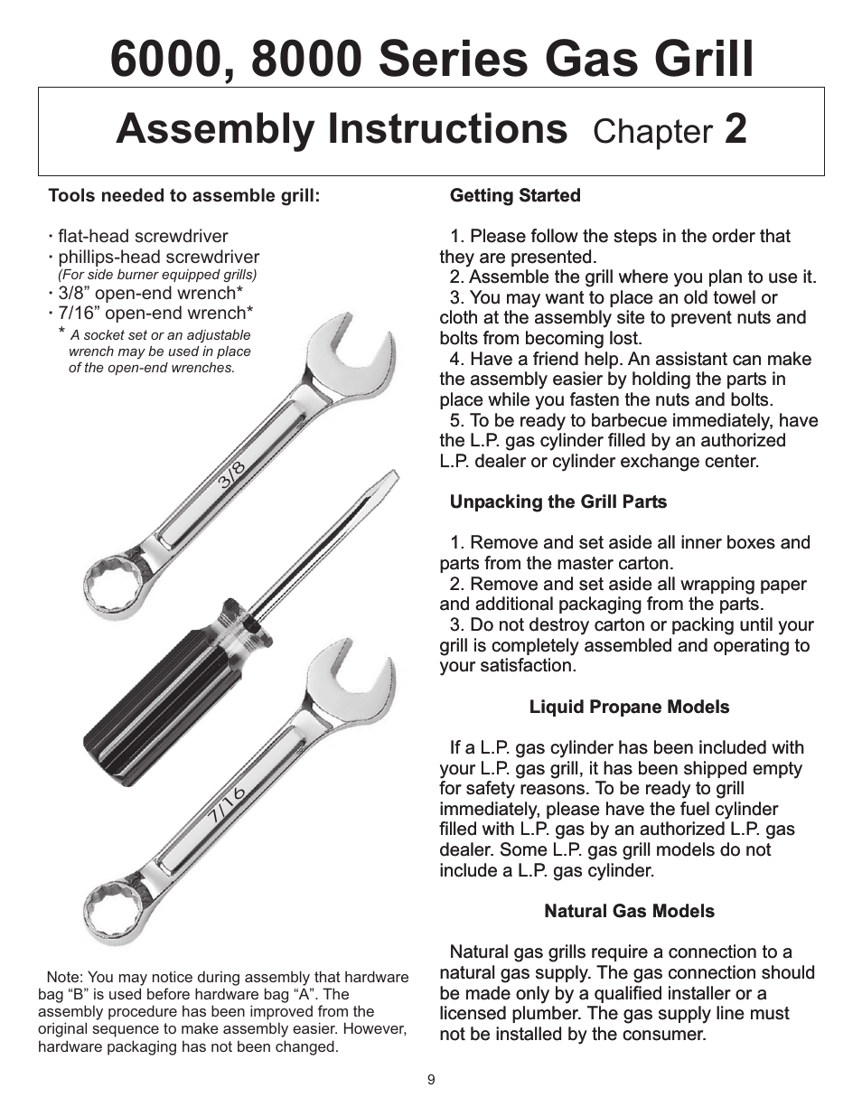 Assembly instructions 2, Chapter | Vermont Casting 6000 User Manual | Page 9 / 25