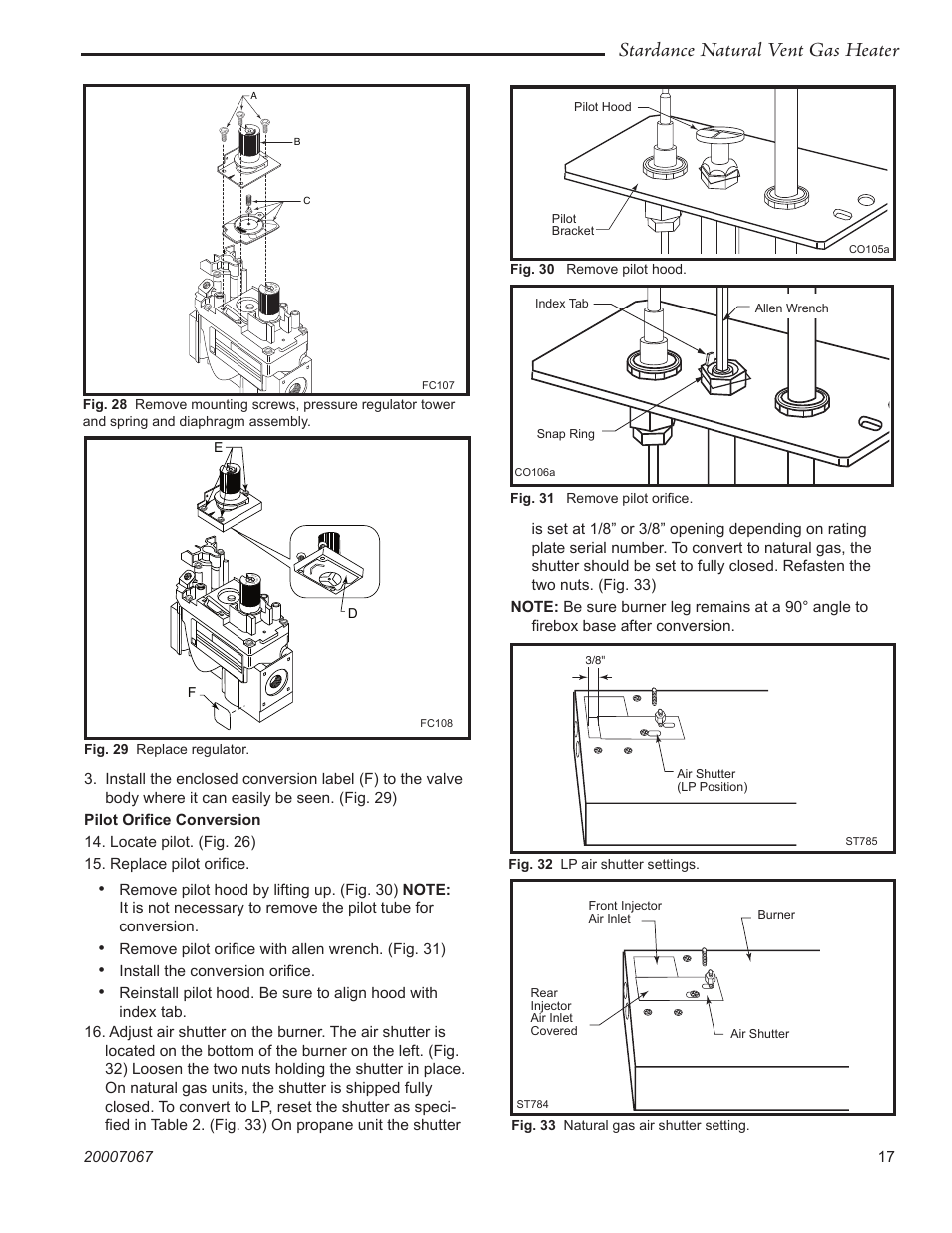 Stardance natural vent gas heater | Vermont Casting SNV30 User Manual | Page 17 / 32