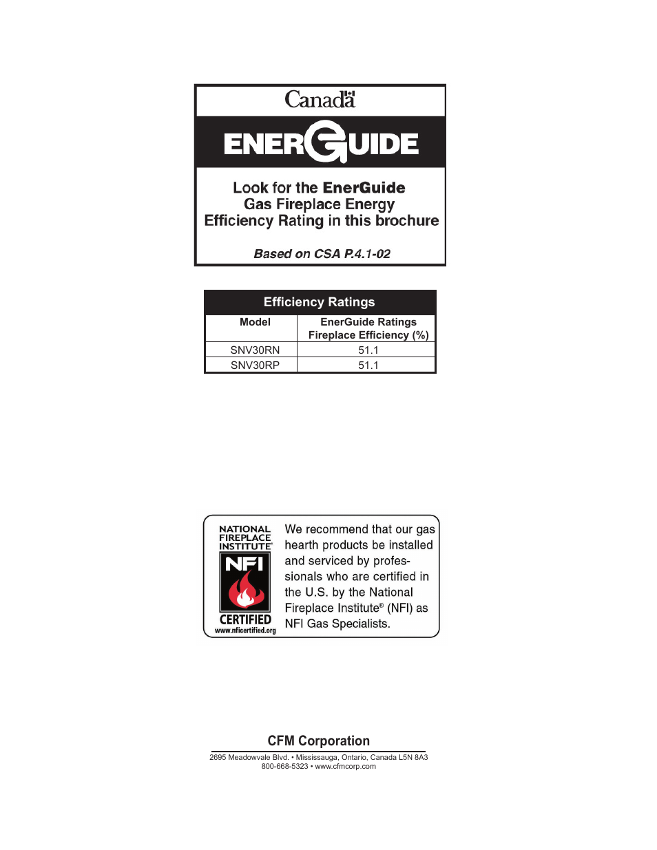 Cfm corporation | Vermont Casting SNV30 User Manual | Page 32 / 32