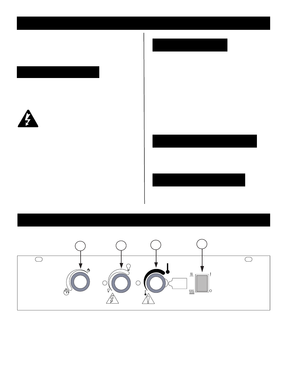 Operating instructions, Control panel, Main on/off switch | Heater control, Log illumination control, Flame speed control | Vermont Casting DEF33CE User Manual | Page 9 / 12
