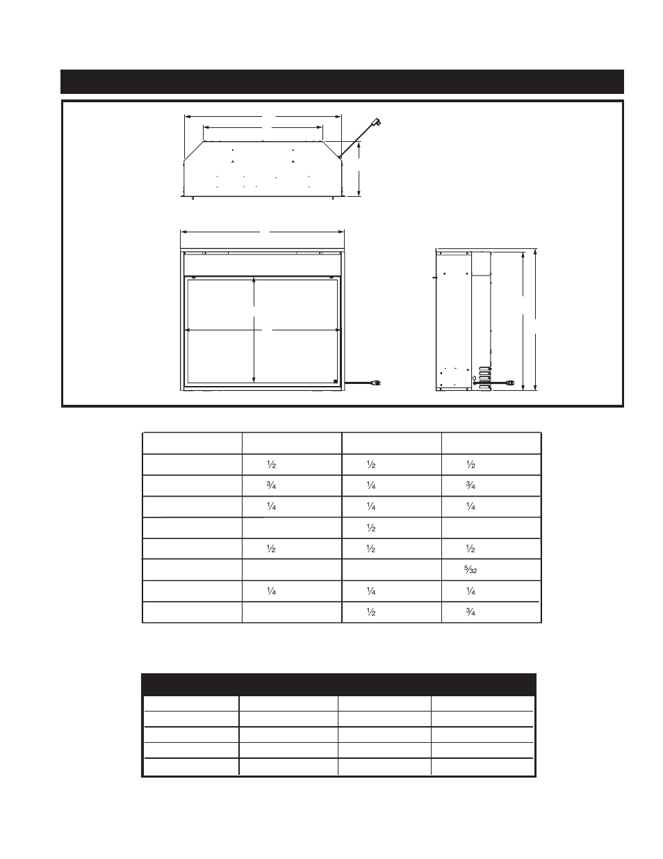 Fireplace dimensions | Vermont Casting HEF26 User Manual | Page 4 / 14