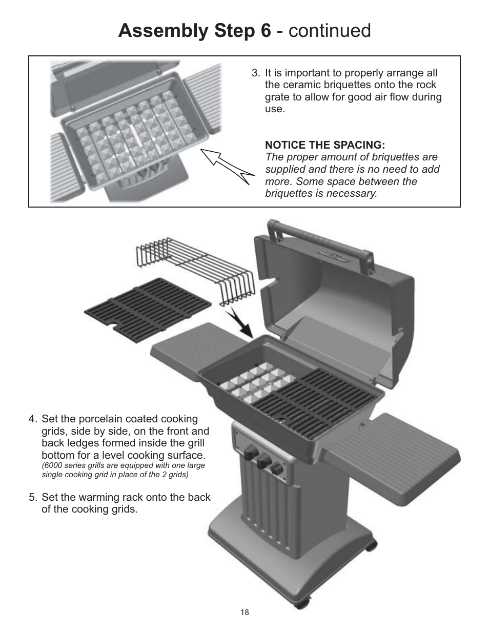 Assembly step 6 - continued | Vermont Casting VC0620P User Manual | Page 18 / 40