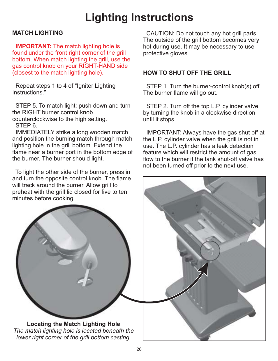 Lighting instructions | Vermont Casting VC0620P User Manual | Page 26 / 40