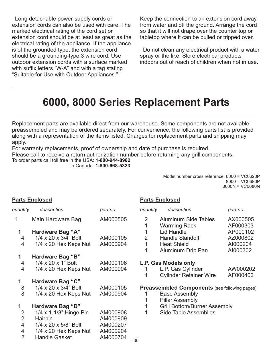 Vermont Casting VC0620P User Manual | Page 30 / 40