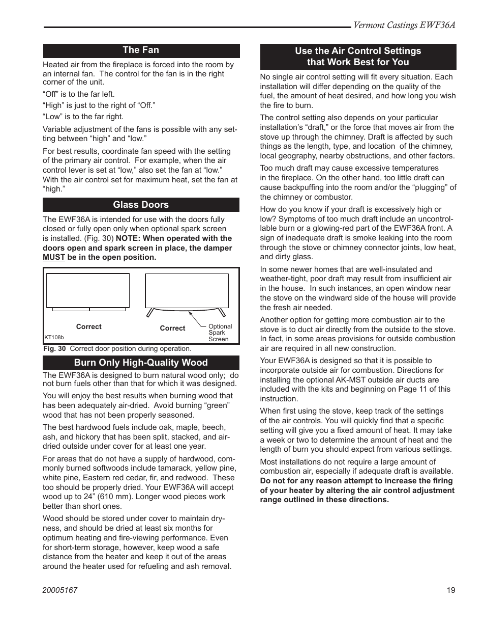 Vermont Casting EWF36 User Manual | Page 19 / 32