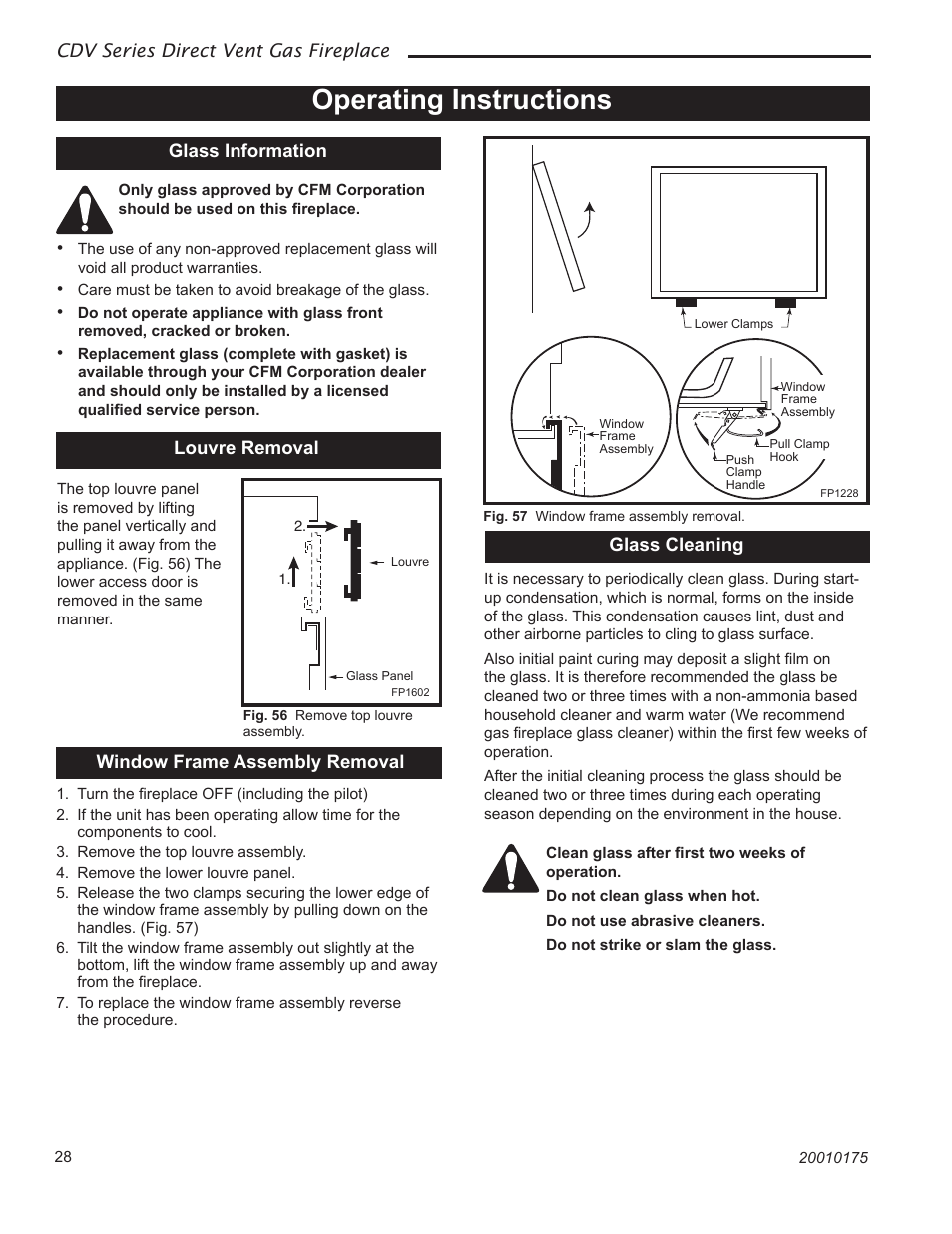 Operating instructions | Vermont Casting 36CDVTRN User Manual | Page 28 / 40