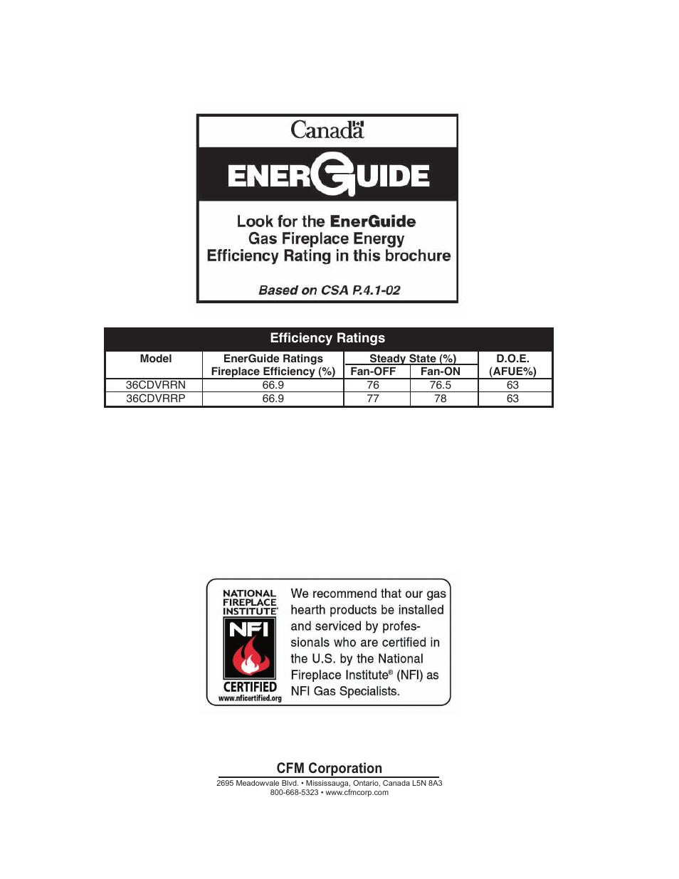 Cfm corporation | Vermont Casting 36CDVTRN User Manual | Page 40 / 40